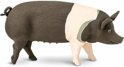 Safari Ltd Miniature Toy Piggy Hampshire Black 10.8cm.