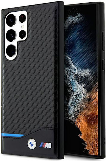 BMW Carbon Back Cover Δερμάτινο / Υφασμάτινο Μπλε (Galaxy S23 Ultra)