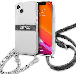 Guess Umschlag Rückseite Leder Transparent / Gray (iPhone 13 Mini)