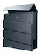 Virone Outdoor Mailbox Metallic in Gray Color 37.5cm