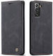 Caseme Brieftasche Leder Schwarz (Galaxy S21 FE 5G)