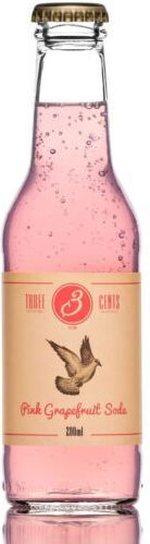 Three Cents Αναψυκτικό Pink Grapefruit με Ανθρακικό σε Φιάλη 200ml