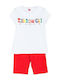 Joyce Kids Set with Shorts Summer 2pcs White