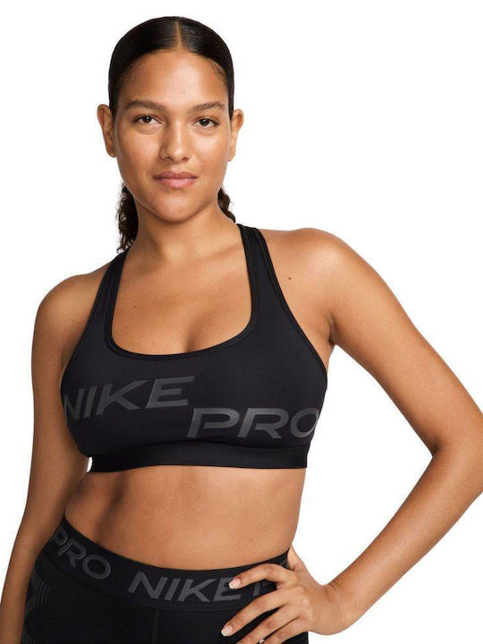 Dri-Fit Swoosh Γυναικείο Αθλητικό Μπουστάκι Black