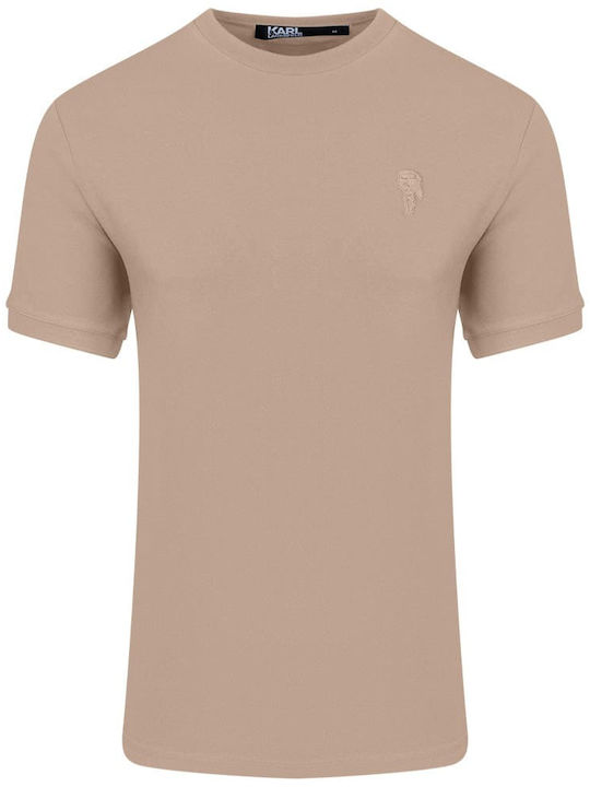 Karl Lagerfeld Men's Short Sleeve T-shirt Beige