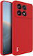 Imak Uc-4 Series Straight Edge Back Cover Silicone / Tempered Glass Red (Poco X6 Pro)