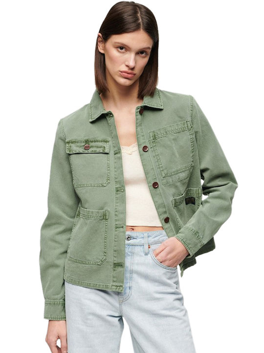 Superdry Women's Overshirt Jade Green