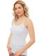 Women's T-Shirt with Spaghetti Strap White