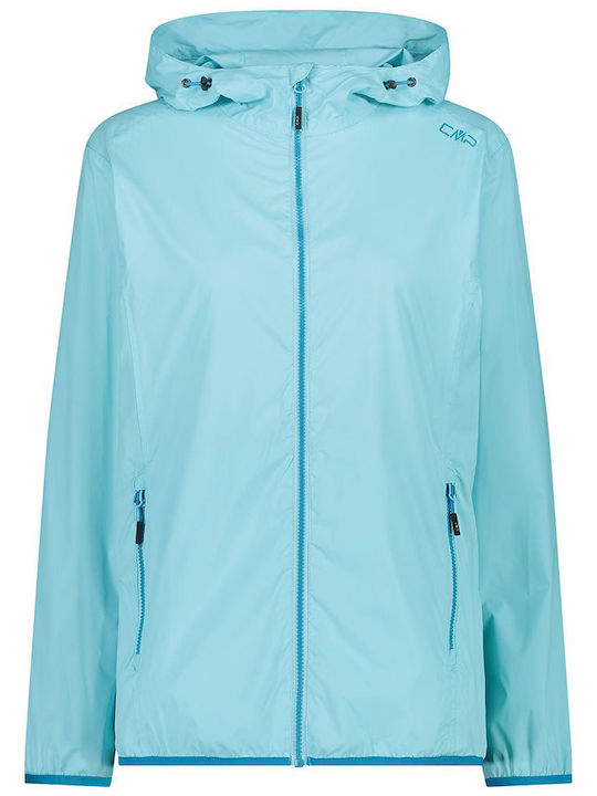 CMP Fix Hood Women's Short Lifestyle Jacket for Winter with Hood Blue
