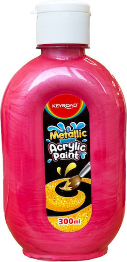 Keyroad Ακρυλικό Χρώμα Ζωγραφικής Metallic Κόκκινη Kr972190 300ml
