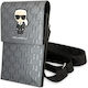 Karl Lagerfeld Monogram Ikonik Buchhülle / Beutel Silber KLWBSAMIPG