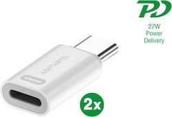 4Smarts 540711 Lightning male σε USB-C female 2τμχ 4Smarts 540711 Lightning male σε USB-C female 2τμχ