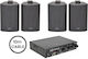Adastra 4*bc3β+a22 Installation Speakers Set with Bluetooth Black