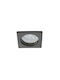 Kanlux Square Recessed Spot with Socket GU10 Black 7.6x7.6cm. 1pcs
