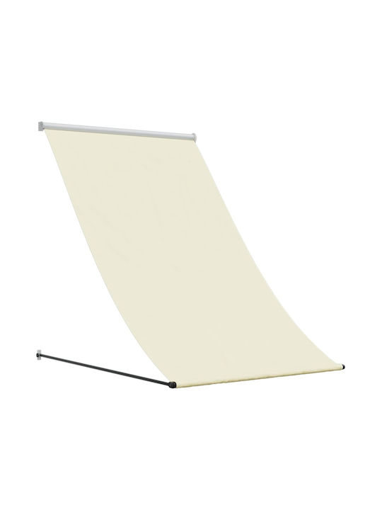 vidaXL Terrace Wall Tent with LED Light Beige 1.5x1.5cm