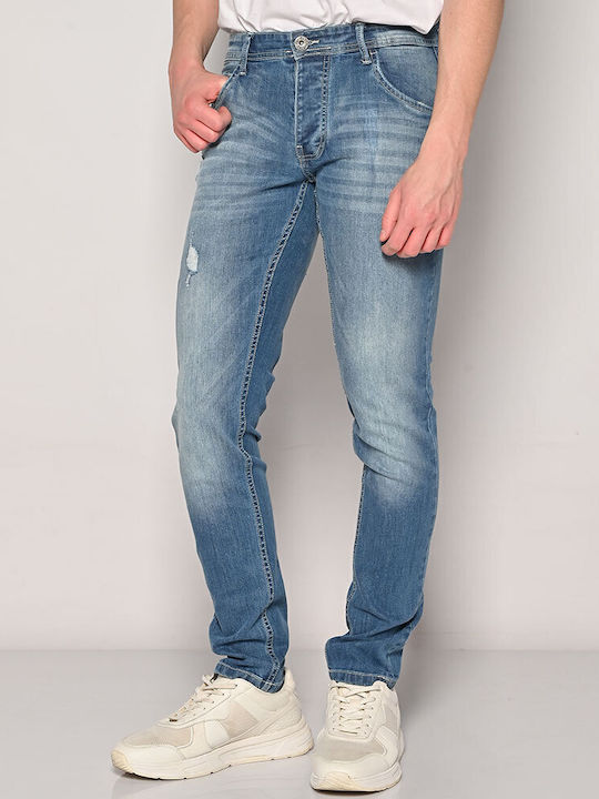 Herren Jeanshosen Elastisch Slim Fit Blau