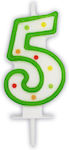 Birthday Candle Number "5" Multicolored 15667