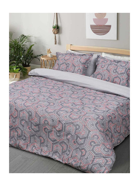 Madi Set Coverlet Queen Size Gray 220x240cm 3pcs