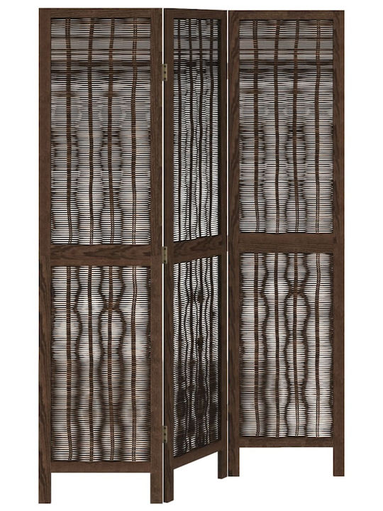 vidaXL Decorative Room Divider Wooden with 3 Panels 105x160cm