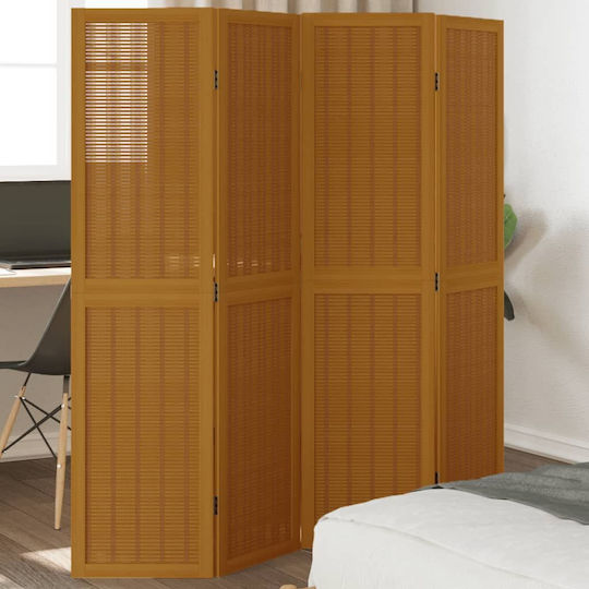 vidaXL Διακοσμητικό Παραβάν Ξύλινο με 4 Φύλλα 140x160cm