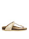 Flache Sandalen für Damen in Gold Farbe