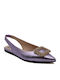 Mules with Heel in Purple Color