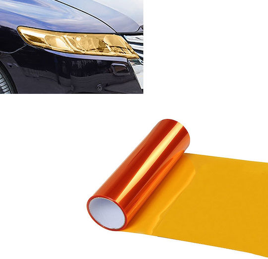 Car Membrane Stickers 0.3 x 0.3cm for Car Lights in Orange Color 1pcs