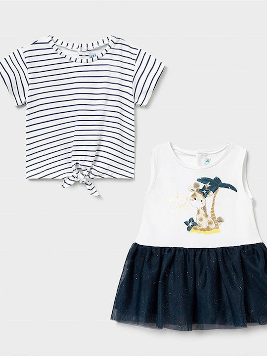 Mayoral Kids Dress Sets Navy Blue