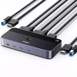 Ugreen Cm664 Hdmi Switch 2in1 Kvm Switch Black