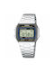 Casio Digital Watch Chronograph Battery with Silver Metal Bracelet