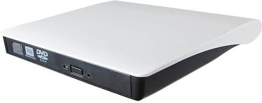 Edman Externer Optisches Laufwerk Aufnahme/Wiedergabe DVD/CD / CD für Schreibtisch / Laptop Weiß