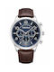 Timberland Uhr Chronograph Batterie mit Braun Lederarmband