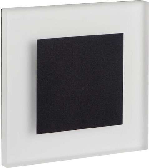 Kanlux Modern Leuchte Wand mit Integrierter LED und Neutralweißes Licht Schwarz 6x6x6cm