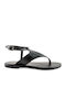 Sandale Casual Damă Din Piele Negru