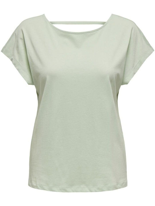 Only Life Women's Blouse Cotton Short Sleeve Green