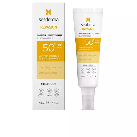 Sesderma Repaskin Invisible Light Texture Waterproof Sunscreen Cream Face SPF50+ 50ml