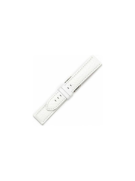 KOSTELO Leather Strap White 18mm