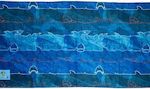 Children's Beach Towel Tortue Sharks Blue