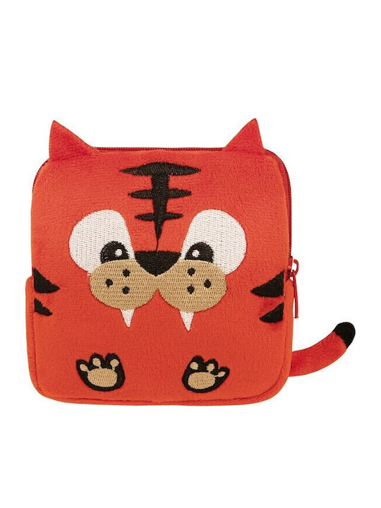 Polo Mini Crazy Animals Παιδικό Πορτοφόλι Κερμάτων με Φερμουάρ Κόκκινο