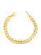 Theodora's Jewellery Ανδρική Chunky Αλυσίδα Χειρός Cuban από Ατσάλι Επιχρυσωμένη Φαρδιά Πάχους 9mm