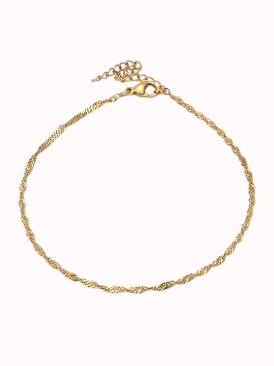 Naya Jewelry Επιχρυσωμένη Αλυσίδα Ποδιού από Ατσάλι