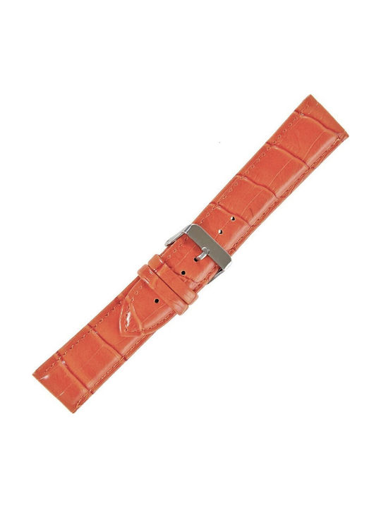 Tzevelion Curea din piele Portocaliu 22mm