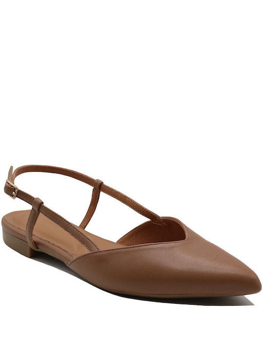 Toutounis Pointy Slingback Ballerinas Beige