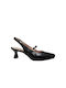 Desiree Schwarze Leder Anatomische Air-Sole Mules