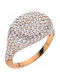 Breeze Damen Chevalier Ring mit Zirkonia aus Silber Vergoldet