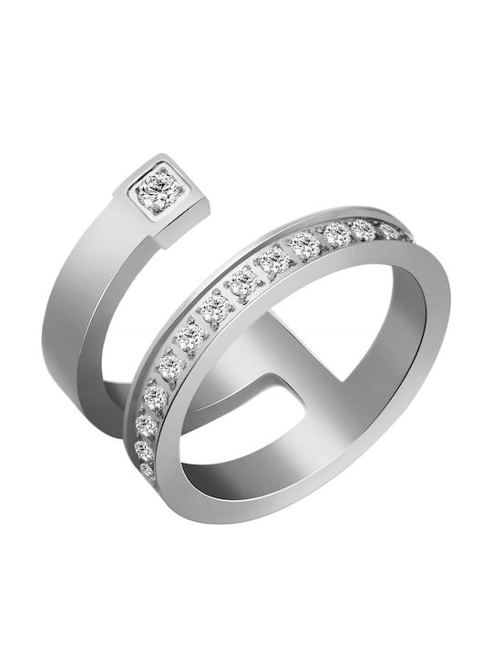 Akzent Ring with Stones made of Steel