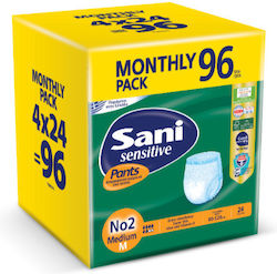 Sani Sensitive Πάνες Βρακάκι Medium 4x24τμχ Sani Sensitive Πάνες Βρακάκι Medium 4x24τμχ