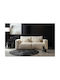 Three-Seater Couch Off White 232x101x92 cm