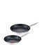 Tefal Cook Eat Set De Tigăi Din Oțel Inoxidabil Argintiu Cu Acoperire Antiaderent 2 Piese