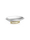 Aluminium Schale Vernickelt Gold Basis 36x25x9cm Capolavoro